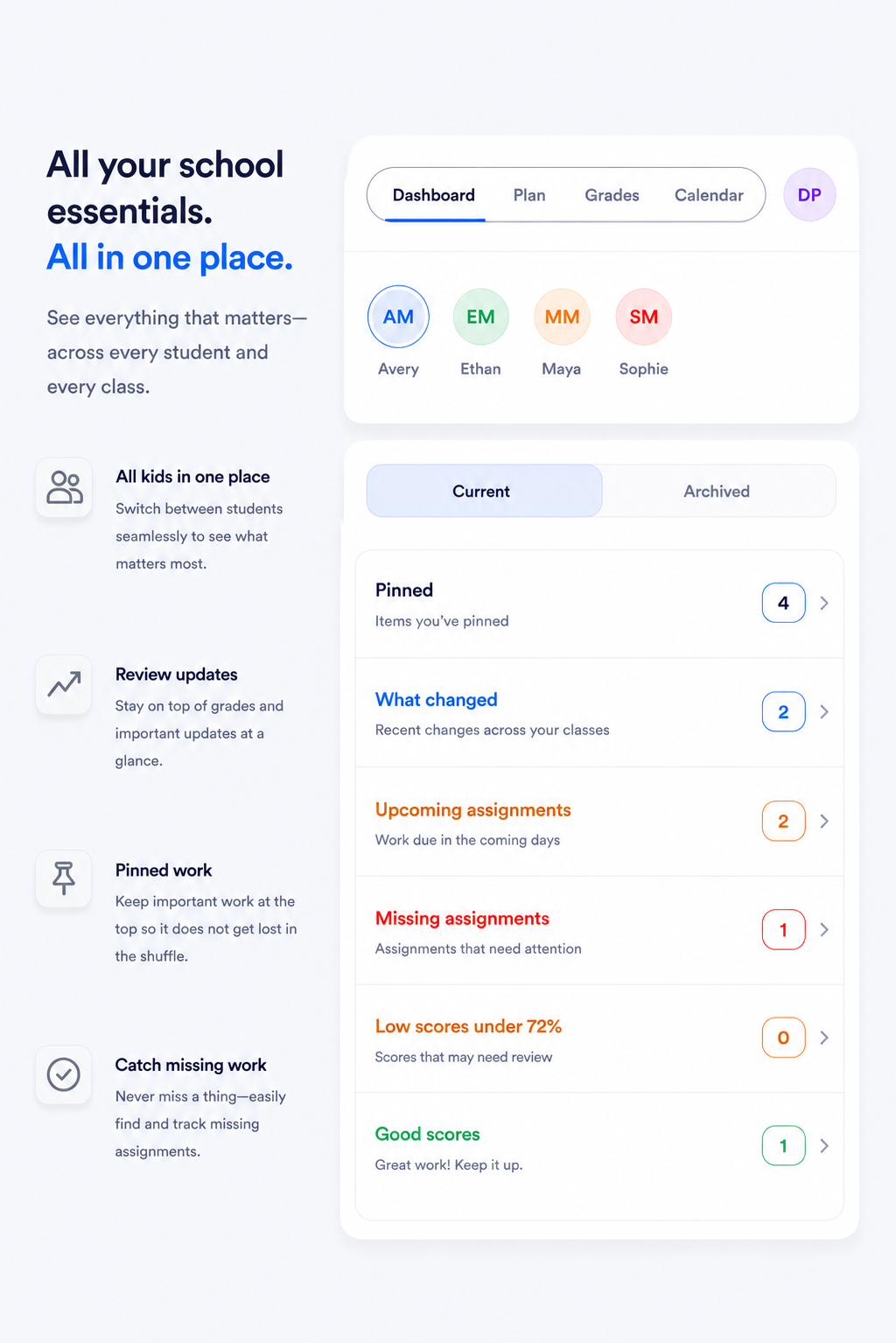LastBell dashboard marketing panel