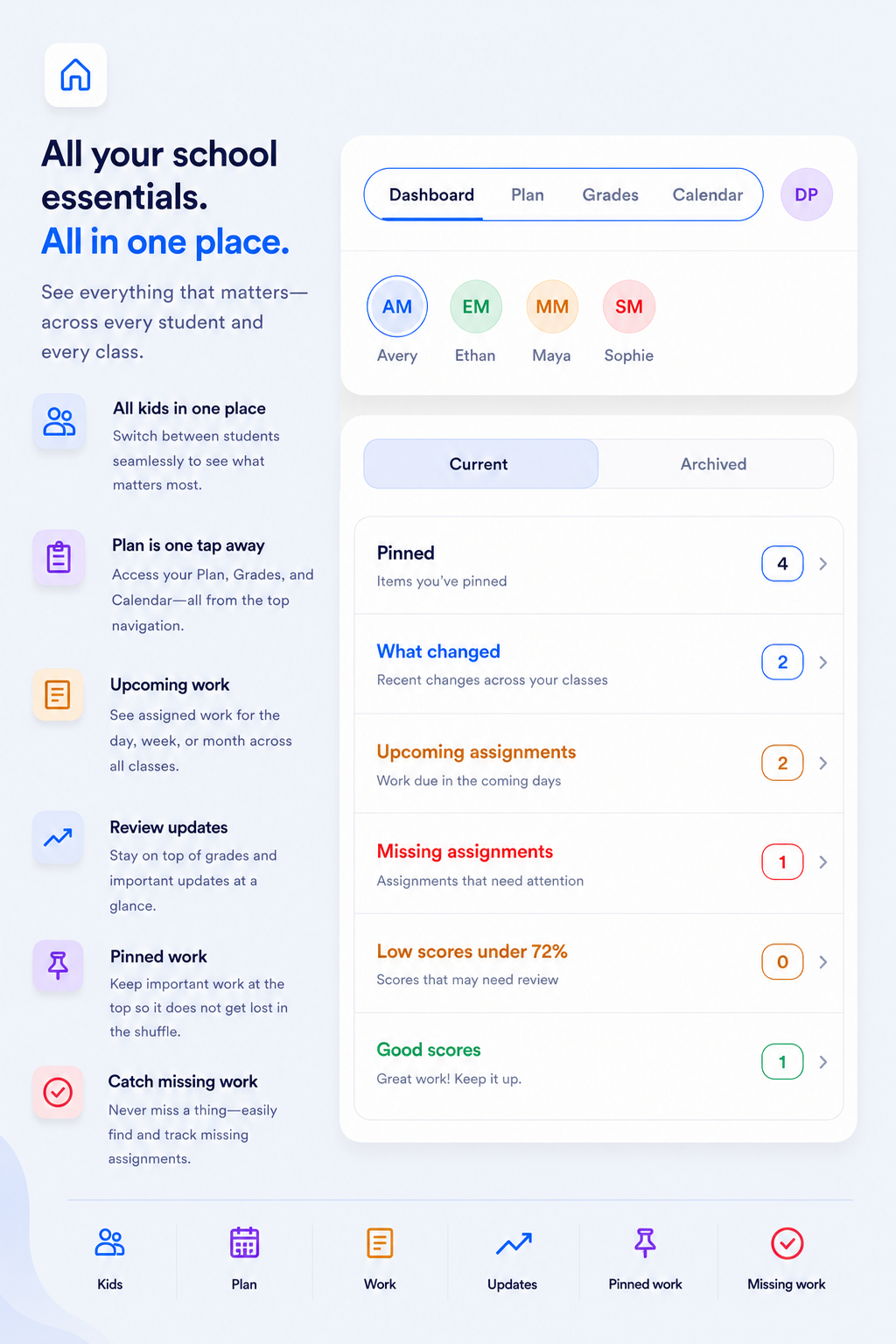 LastBell dashboard marketing panel